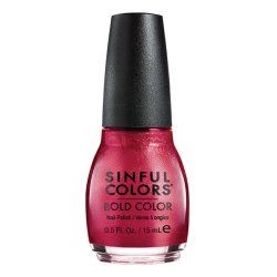 SinfulColors Bold Color nail polish 15 ml Red Glitter