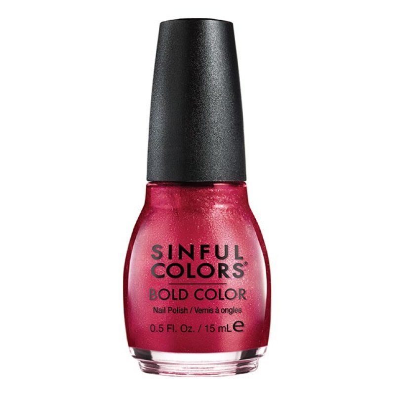 SinfulColors Bold Color vernis à ongles 15 ml Rouge Colle pailletée
