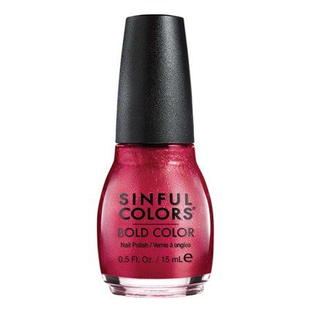 SinfulColors Bold Color nail polish 15 ml Red Glitter