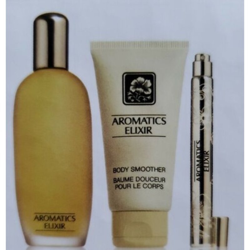 Clinique Aromatics Elixir Perfume 3.4 fl oz Body Smoother Lotion Fragrance Set