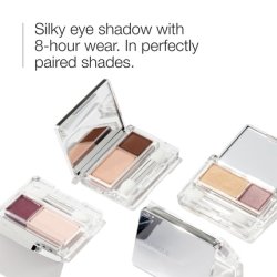 Clinique All About Shadow Duo Eye Shadow Makeup Safe For Sensitive Eyes Seashell Pink/Fawn Satin Shimmer