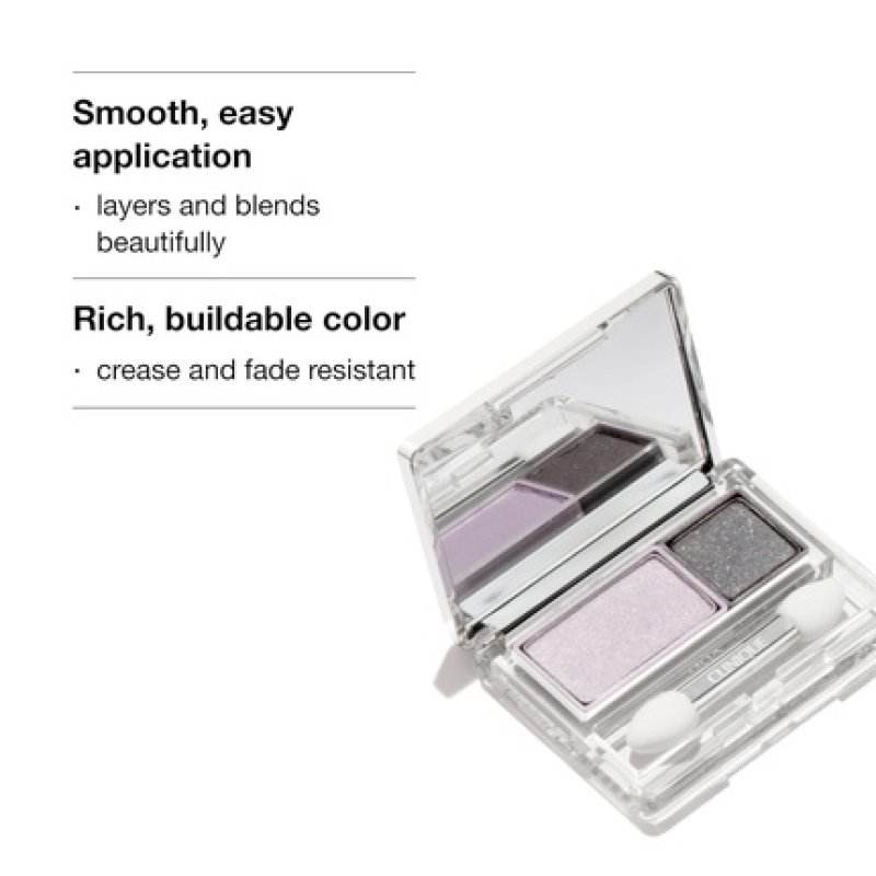 Clinique All About Shadow Duo Eye Shadow Makeup Safe For Sensitive Eyes AB Twilight Mauve Brandied Shimmer