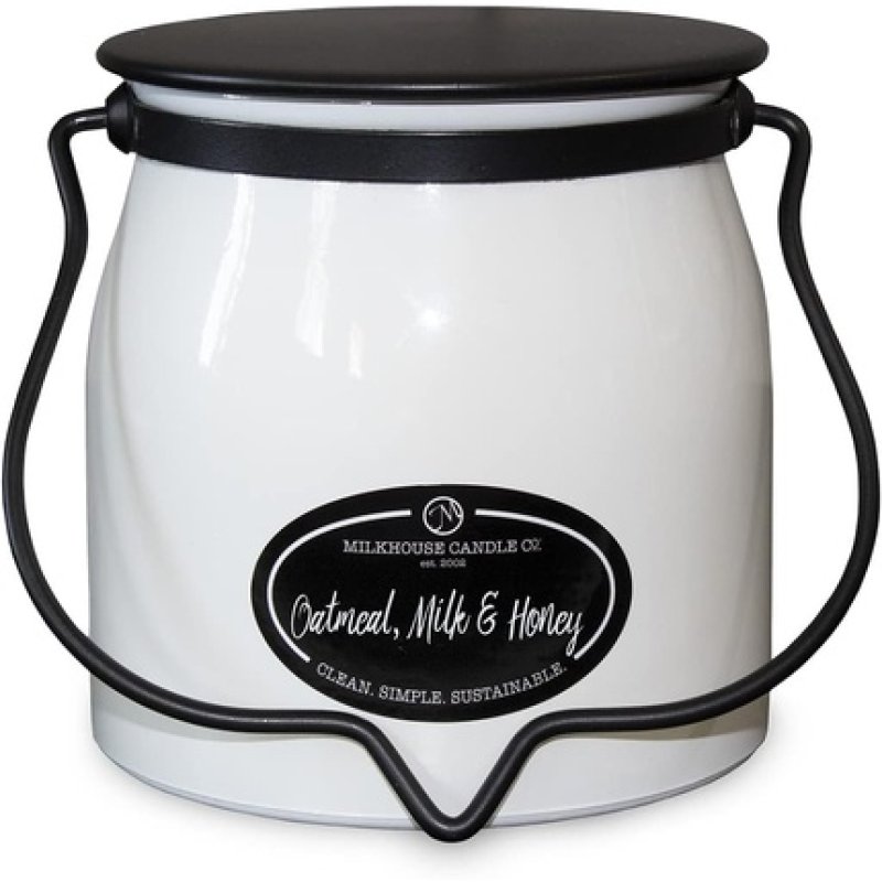 Milkhouse Candle Company Oatmeal Milk & Honey Creamery Collection 16oz Double Cotton Wick Soy Candles with Beeswax