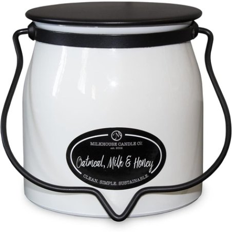 Milkhouse Candle Company Oatmeal Milk & Honey Creamery Collection 16oz Double Cotton Wick Soy Candles with Beeswax