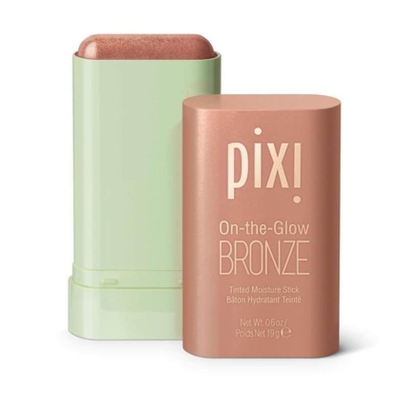 Pixi On-the-Glow Bronze SoftGlow Hydrating Tinted Moisture Bronzer Stick with Ginseng Aloe Vera & Fruit Extracts For