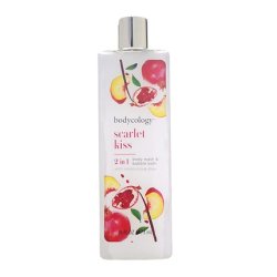 Bodycology Scarlet Kiss Moisturizing Body Wash for Women 16oz with Bonus Travel Bag