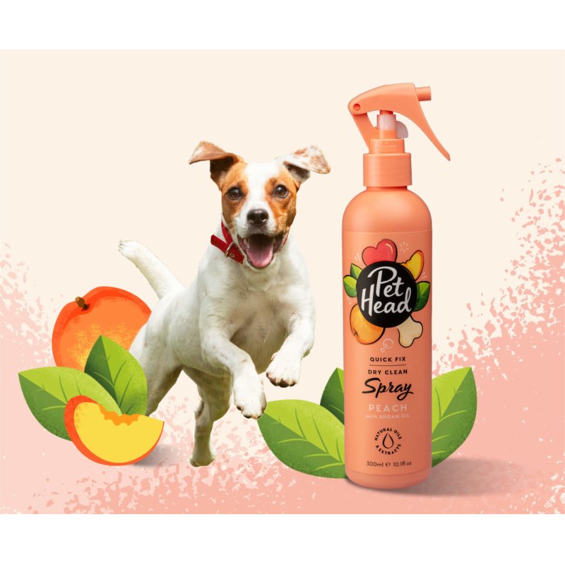 Pet Head Quick Fix Dry Clean Spray, 90433a, Peach, 300 Ml Pack Of 1