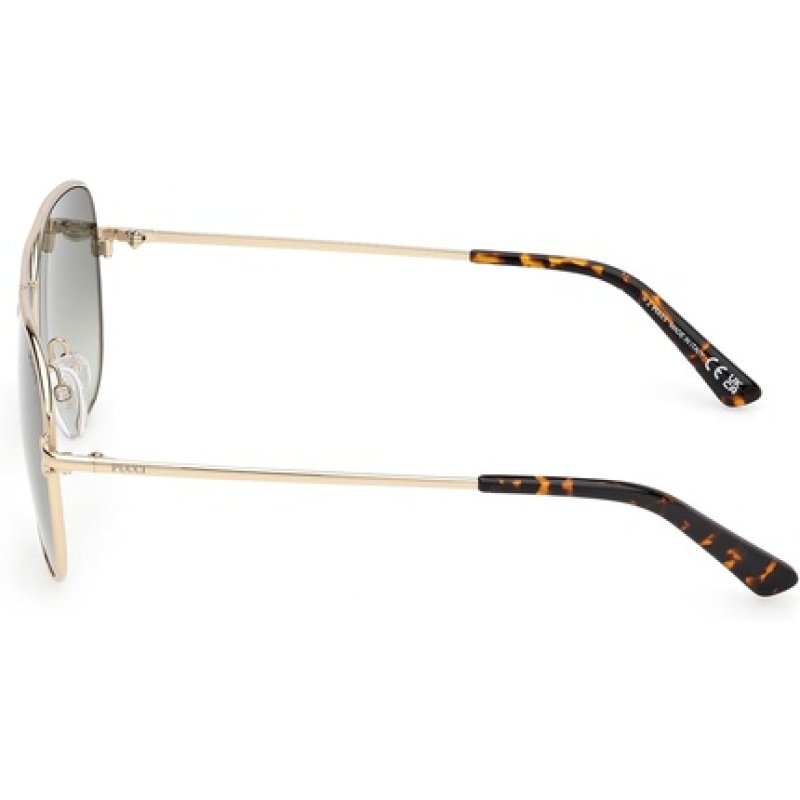Pucci EP0229 Shiny Pale Gold Women's Sunglasses 32p 60/11/140