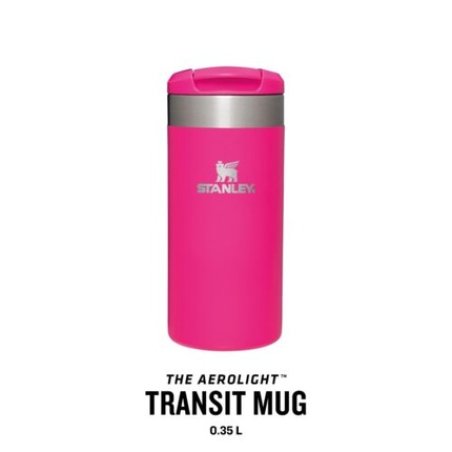 Stanley Classic Aerolight Transit Leak-Proof Travel Mug 0.35L Pink Vibes
