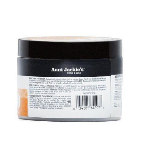 Aunt Jackie's Curls & Coils Biotin Honey Hold Tight Braid & Twist Gel with Extra Firm Hold 7.5 oz