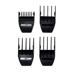 Wahl Professional 4-Piece Peanut/MAG/Beret Hair Clipper/Trimmer Cutting Guides Set Black