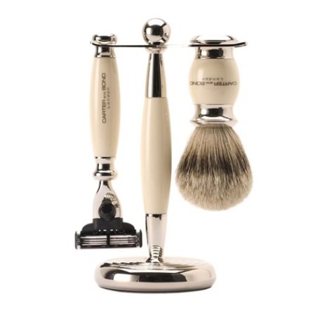 Crabtree & Evelyn Shaving Razor Set With 5 Blades And Face Shaving Brush