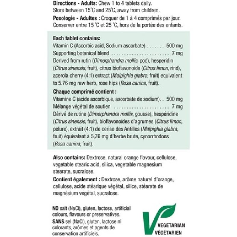 Jamieson Vitamin C Orange 500mg 120 Tablets