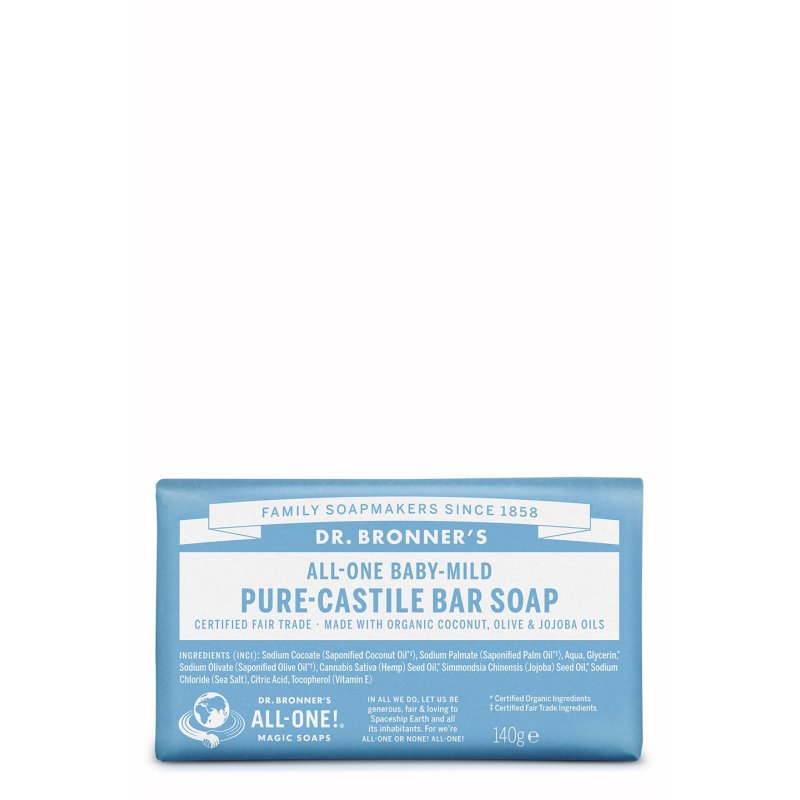 Dr. Bronner's Mild Aloe Baby Soap Bar Made With Organic Ingredients 140 G