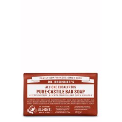 Dr Bronner's 3-In-1 Eucalyptus Pure Castile Bar Soap Made with Organic Oils