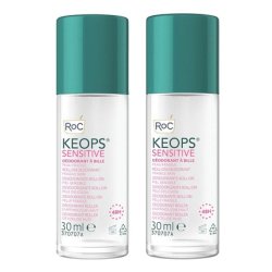 Roc Keops Roll-On Deodorant Sensitive 30ml - Pack of 2
