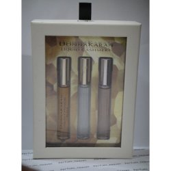 Donna Karan Liquid Cashmere 3pc Collection Rollerball Perfume Gift Set Women NIB