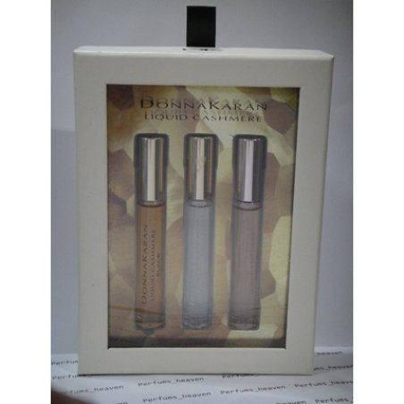 Donna Karan Liquid Cashmere 3pc Collection Rollerball Perfume Gift Set Women NIB