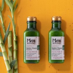 Maui Moisture Thicken & Restore Bamboo Fibers Strengthening Shampoo and Conditioner Set for Softening Transitioning
