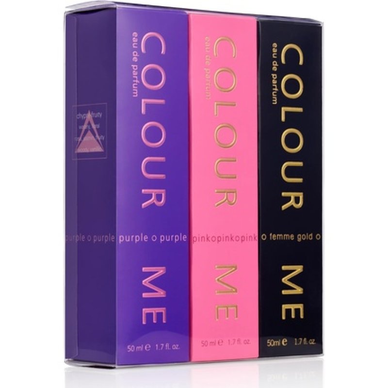 Colour Me Pink/Purple/Gold Femme Triple Pack Fragrance for Women 3 x 50ml