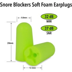 Macks Snore Blockers Soft Foam Earplugs 5 Pair 32dB High NRR 37dB SNR