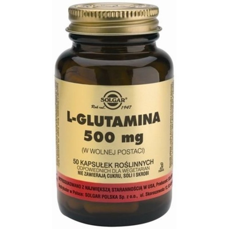Solgar L-Glutamine 500mg 50 Capsules - Long Term