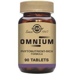 Solgar Omnium Tablets Food Supplement 90 Tablets - 47 Active Ingredients with N-Acetyl-L-Cysteine, Vitamin A and