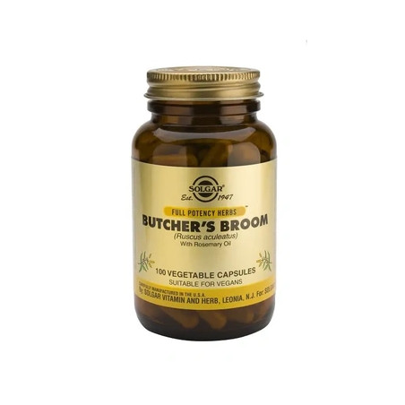 Solgar Butcher's Broom 100 Capsules - Herbal Supplement