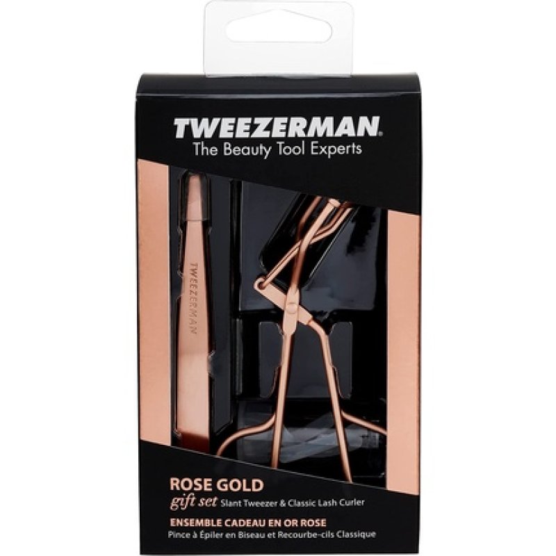 Tweezerman Rose Gold Tweezer and Lash Curler Set