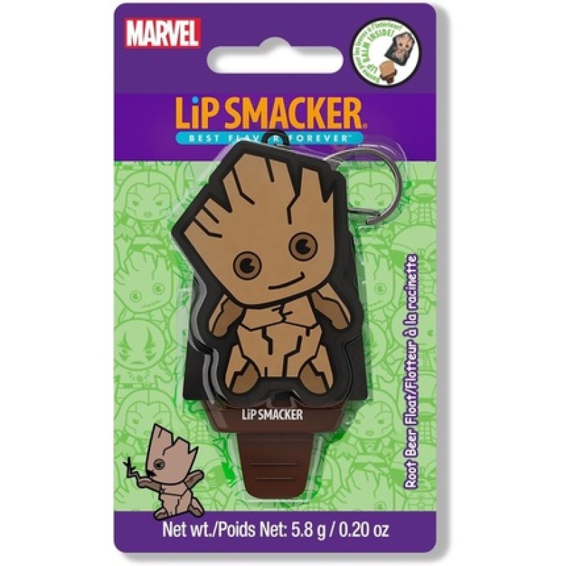 Lip Smacker Marvel Guardians of the Galaxy Lip Balm for Kids with Marvel Keychain Popsicle Shape Infused with Castor