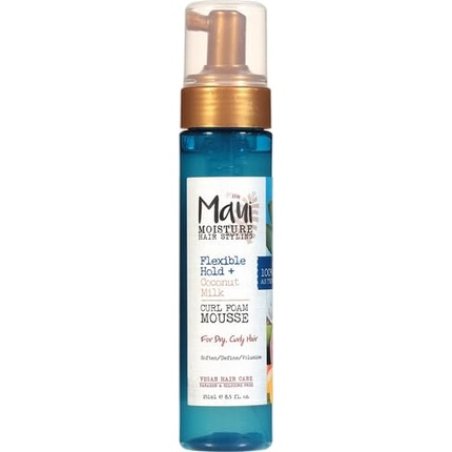 Maui Moisture Flexible Hold Coconut Milk Curl Foam Mousse for Curly Hair Styling 8.5oz
