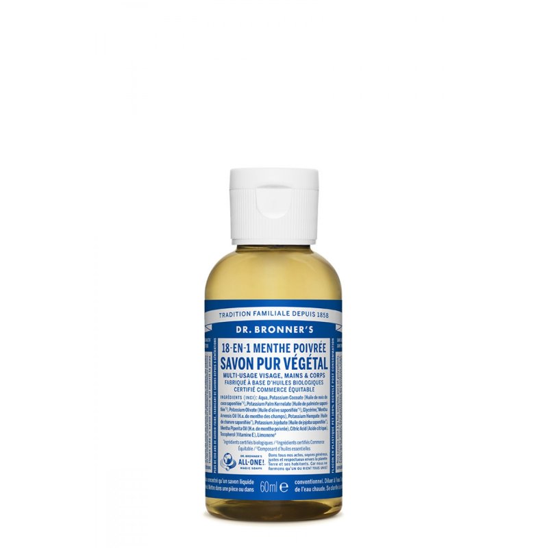 Dr. Bronner's Organic Peppermint Pure-Castile Liquid Soap 59ml