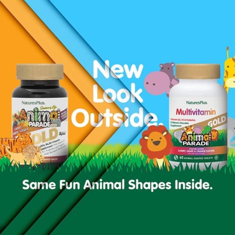 Nature's Plus Animal Parade Gold Assorted Chewable Tablets