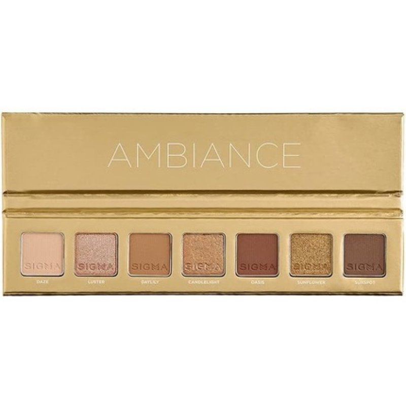 Sigma Beauty Mini Eyeshadow Palette Ambiance 7 Radiant Eyeshadow Shades - Matte, Shimmer, Metallic Finishes - Highly