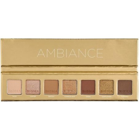 Sigma Beauty Mini Eyeshadow Palette Ambiance 7 Radiant Eyeshadow Shades - Matte, Shimmer, Metallic Finishes - Highly