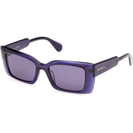 Max & Co Mo0117 90V Shiny Blue Women's Sunglasses 52/18/140