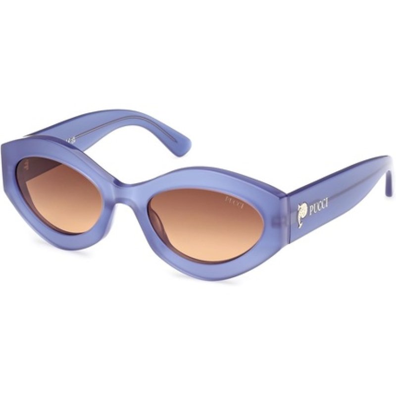 Pucci EP0227 90F Shiny Light Blue Women's Sunglasses 54/21/140