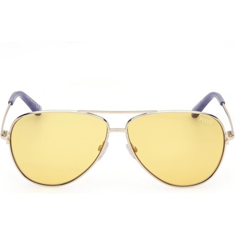 Pucci EP0229 32E Shiny Pale Gold Sunglasses for Women 60/11/140