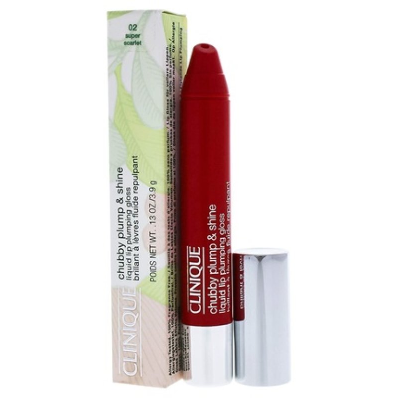 Clinique Chubby Plump and Shine Lip Gloss 02 Super Scarlet 0.13 Ounce