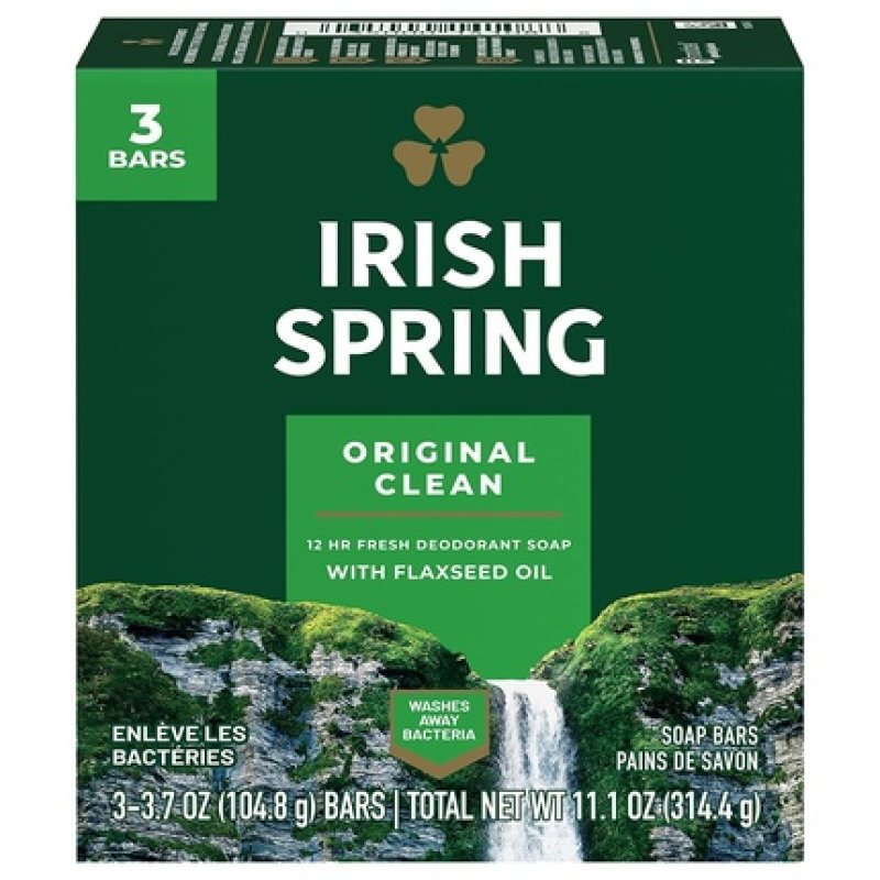 Irish Spring Original Deodorant Soap 105g - Pack of 3