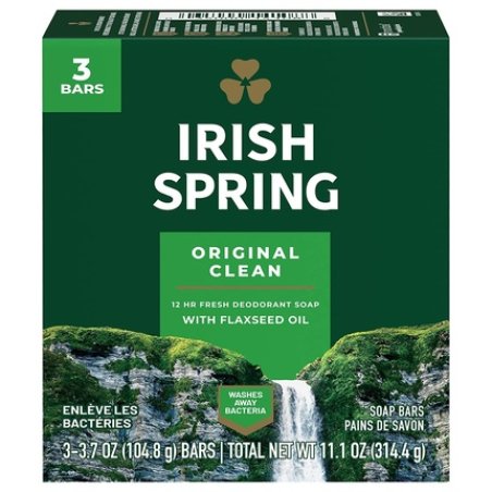 Irish Spring Original Deodorant Soap 105g - Pack of 3