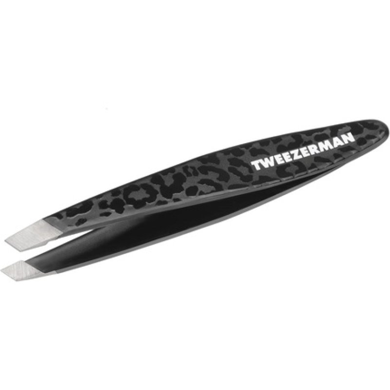 Tweezerman Black Leopard Mini Slant Tweezer
