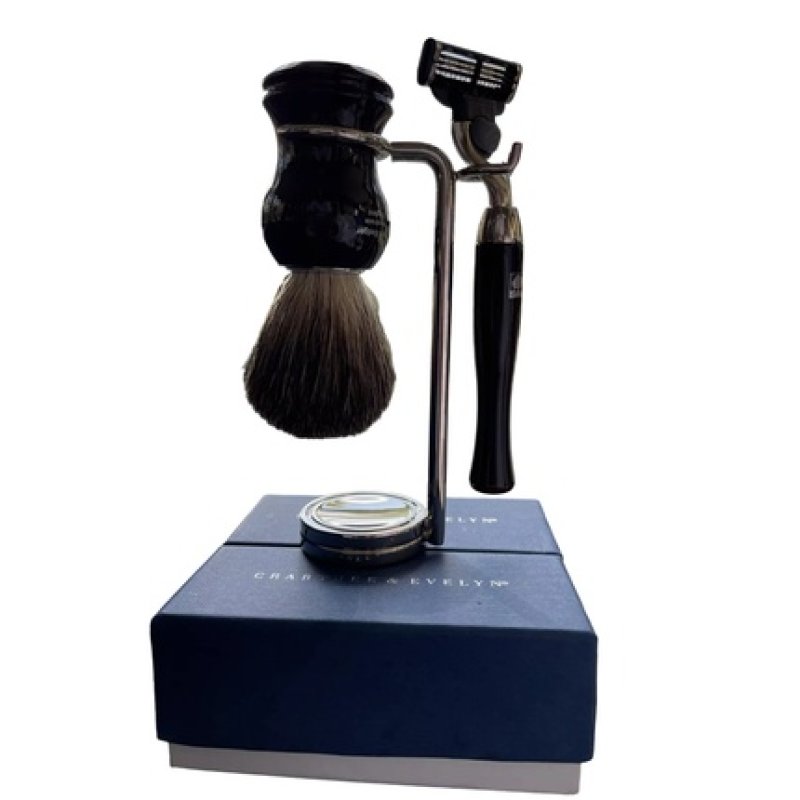 Crabtree & Evelyn Shaving Razor Set With 5 Blades And Face Shaving Brush