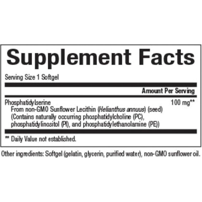 Natural Factors Phosphatidylserine Support for Memory, Concentration, and Brain Health