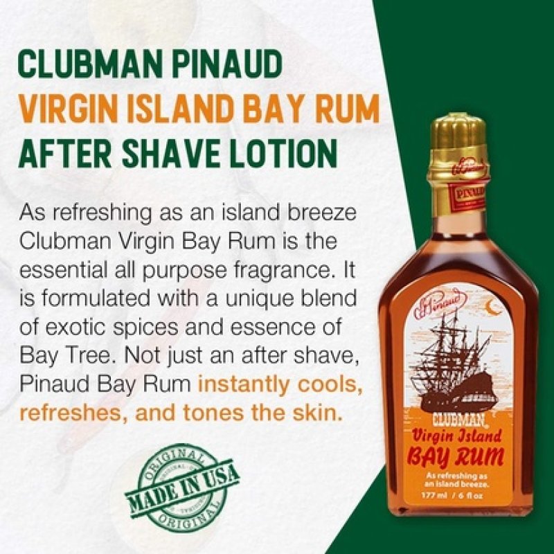 Pinaud Clubman Aftershave Virgin Island Bay Rum 177ml