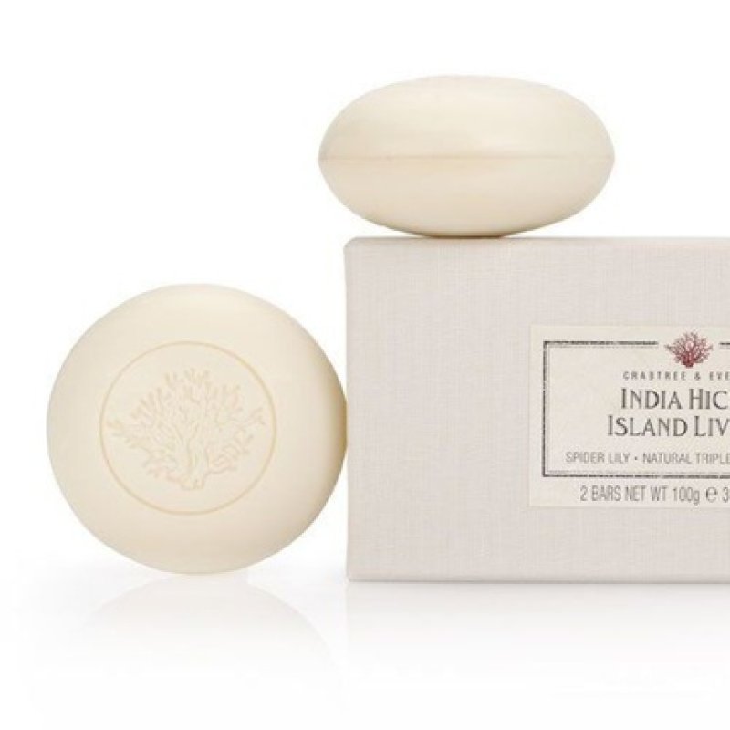 Crabtree & Evelyn Duo Set India Hicks Island Living Hydrating Soap Bar - 2 Pieces, 100 Grams