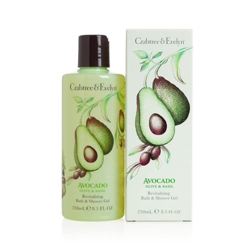 Crabtree & Evelyn Avocado Olive and Basil Revitalising Bath and Shower Gel 8.5 fl oz