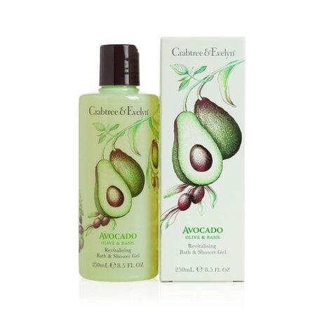 Crabtree & Evelyn Avocado Olive and Basil Revitalising Bath and Shower Gel 8.5 fl oz