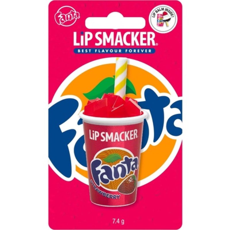 Lip Smacker Coca-Cola Cup Collection Strawberry Fanta Coke Cup Lip Balm for Kids Fanta Strawberry Flavour Sweet Gift
