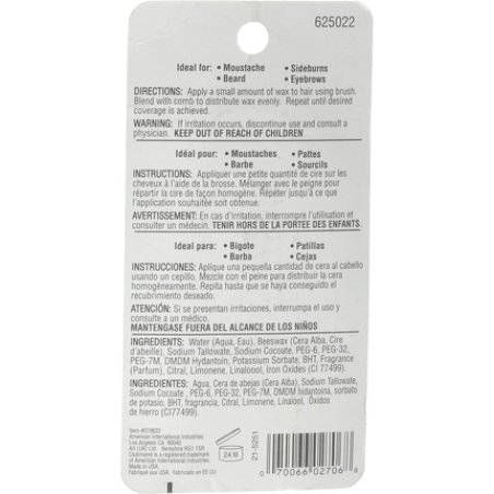 Clubman Pinaud Moustache Wax Black - Hang Pack